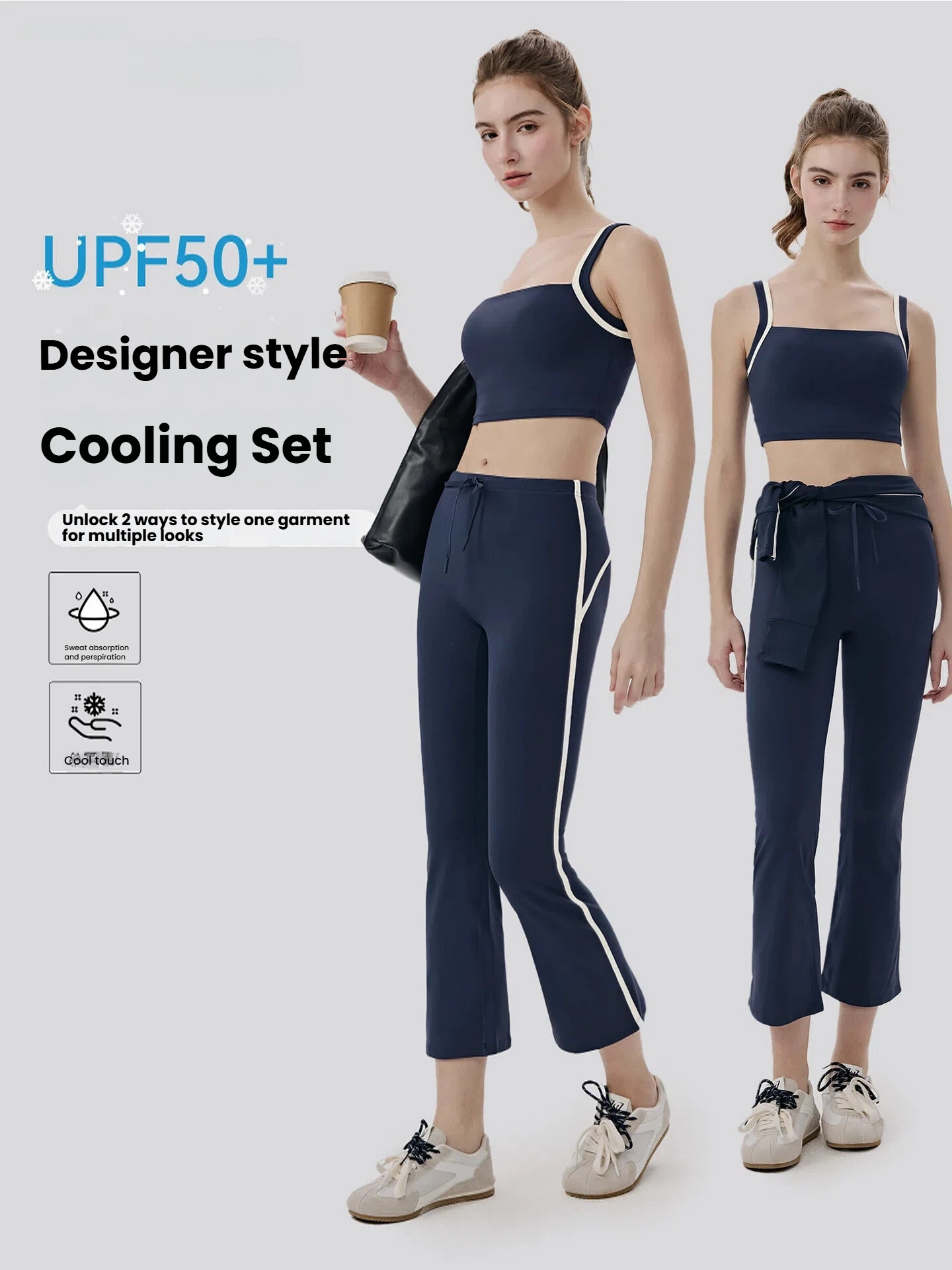 Pilates In Yoga Pants - Women's Vest Pants Sportswear Cooling Sensation