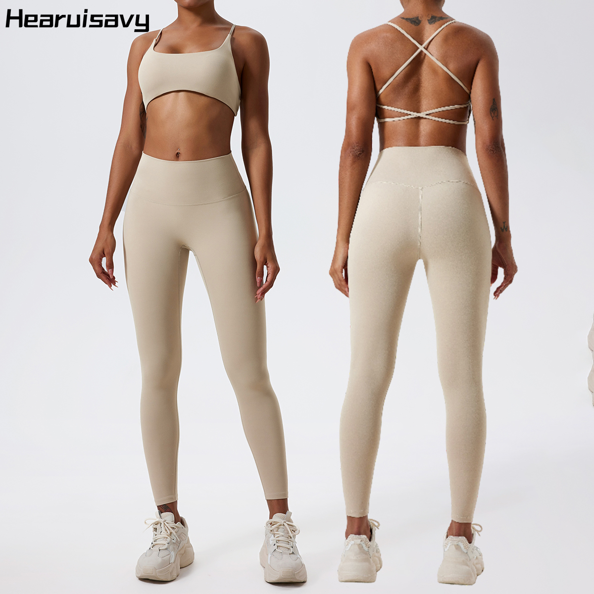 Pilates In Yoga Pants - Hearuisavy Gym Fitness Sports Bra Women