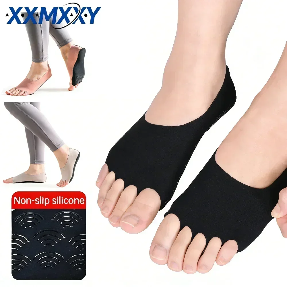 Pilates Yoga Grip Socks - 1Pair Toeless Yoga Pilates Socks, Non