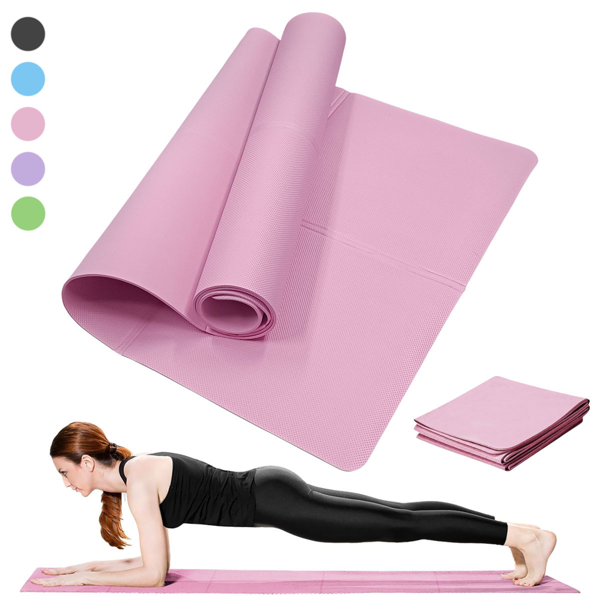 Pilates Yoga Mat Workout - 3/4/6mm Multi Thickness Non Slip Yoga