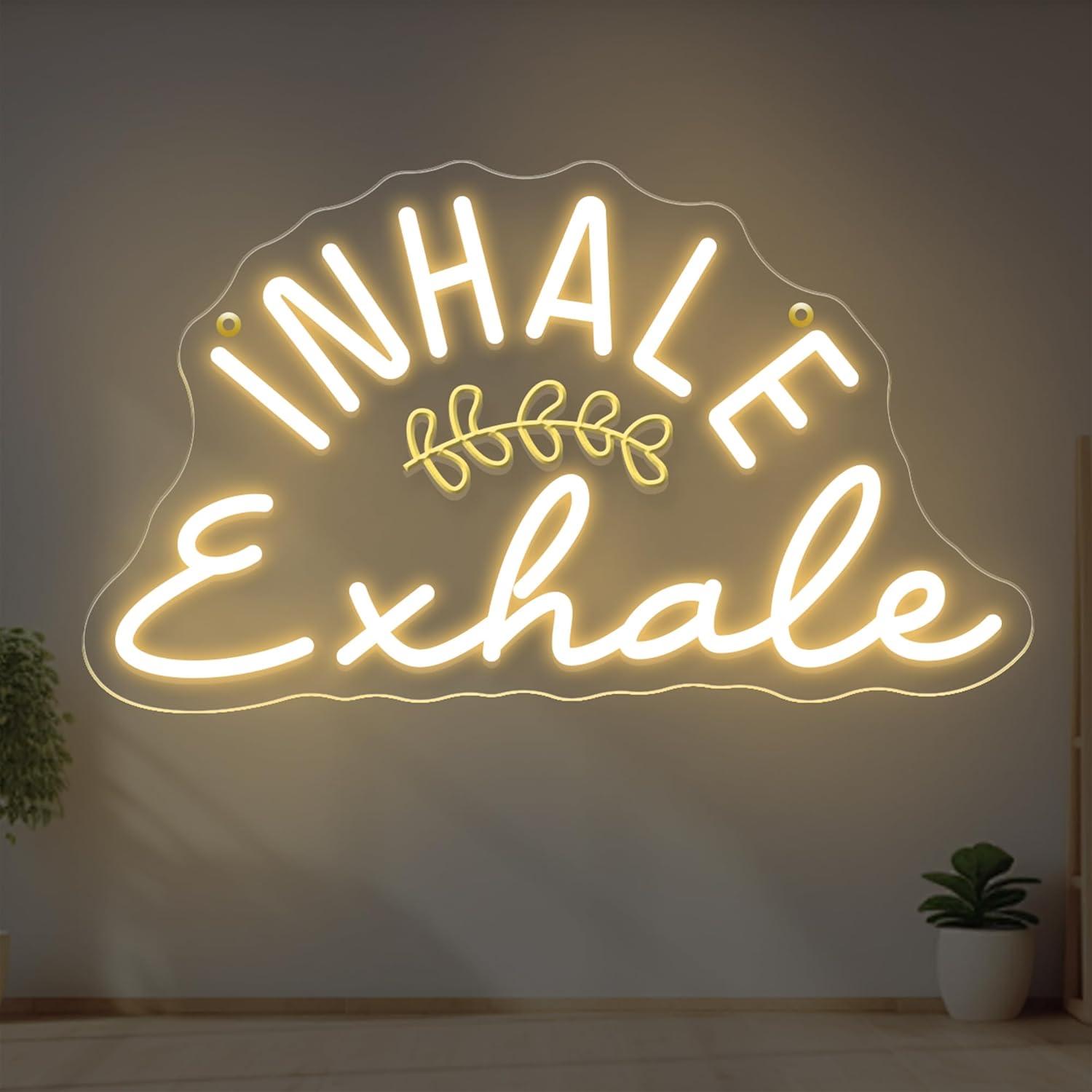 Inhale Exhale Neon Sign Dimmab - Pilates Yoga Wellness 리뷰 및 가격