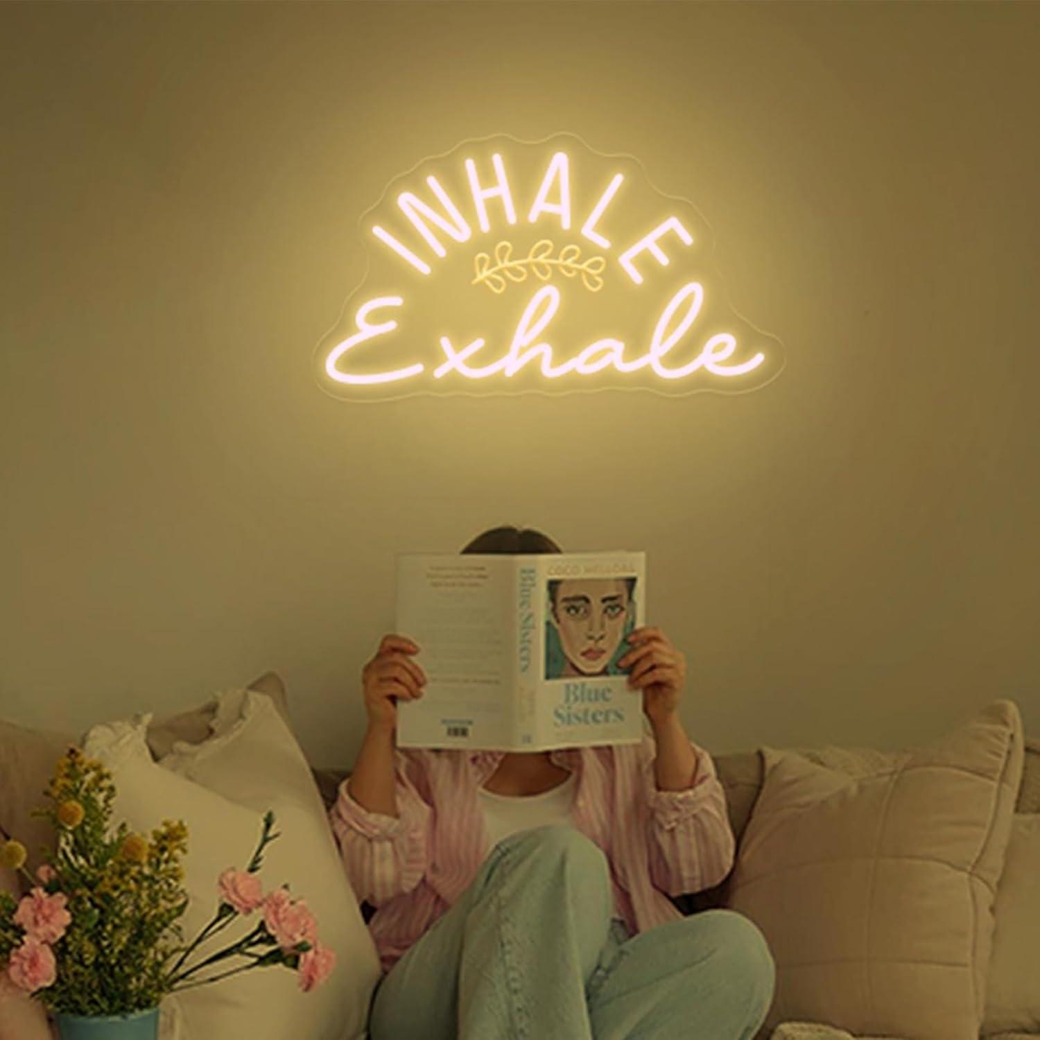 Inhale Exhale Neon Sign Dimmab - Pilates Yoga Wellness 리뷰 및 가격
