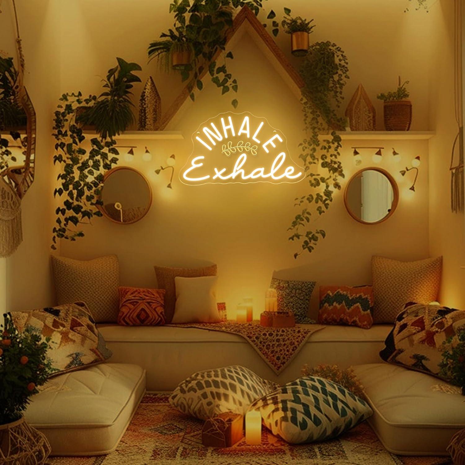 Inhale Exhale Neon Sign Dimmab - Pilates Yoga Wellness 리뷰 및 가격