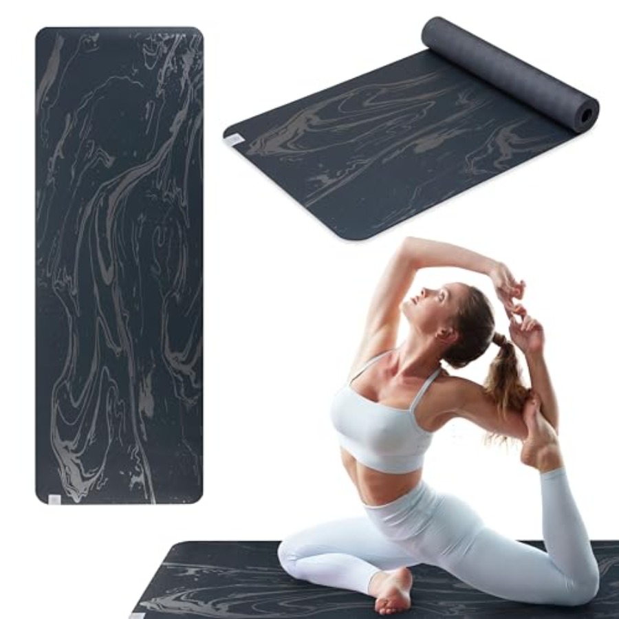 Dry-Grip Yoga Mat - 5mm Thick  - Pilates Yoga Or 리뷰 및 가격