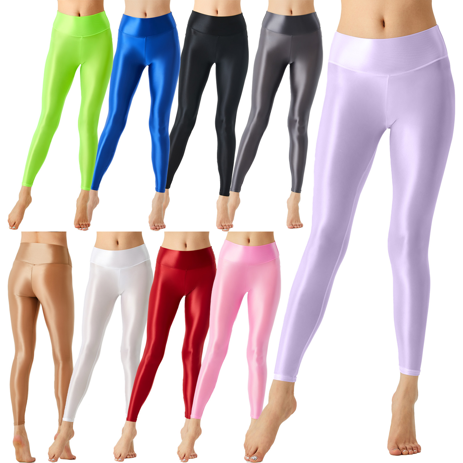 Women Glossy Ballet Leggings E - Pilates In Yoga Pants 리뷰 및 가격