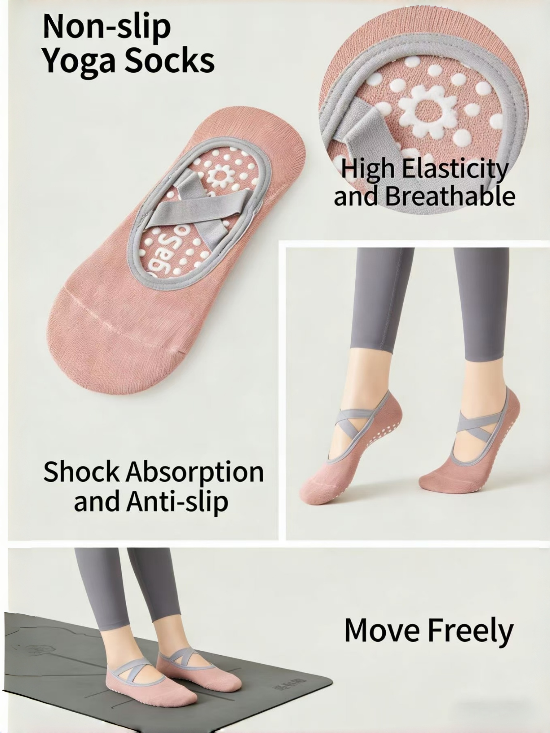 Women Yoga Sock Silicone Anti- - Pilates Yoga Sport 리뷰 및 가격