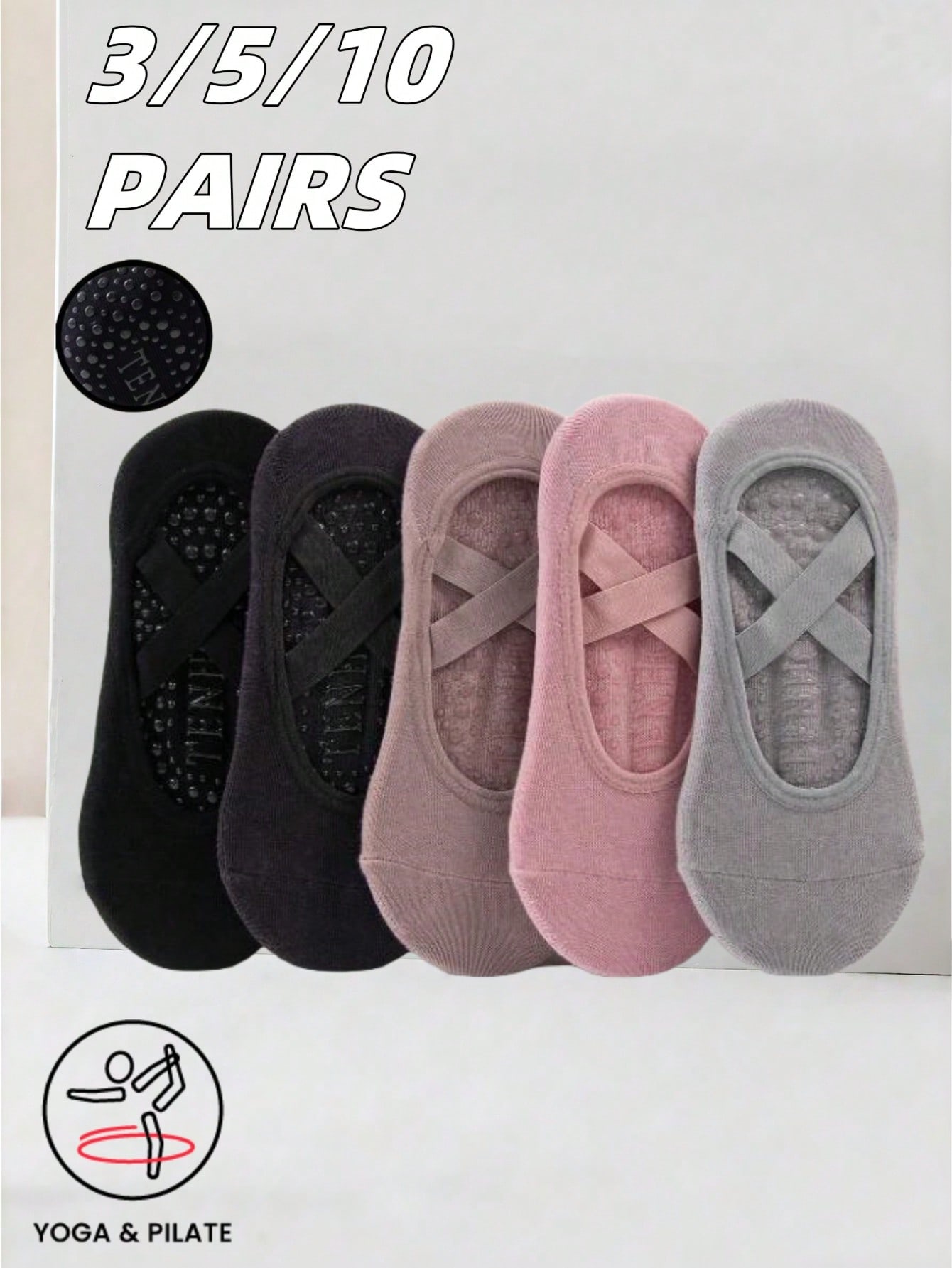 Anti-slip silicone sole yoga s - Pilates Yoga Grip Socks 리뷰 및 가격