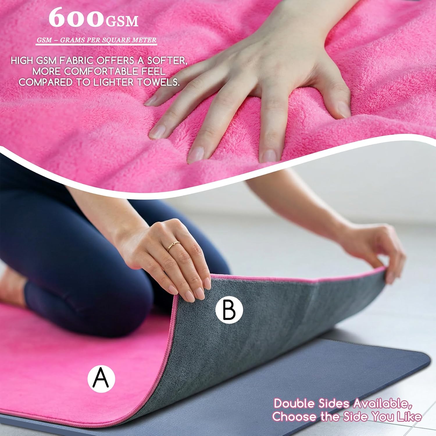 Yoga Mat Towel, Extra Thick 60 - Fitness Yoga Pilates 리뷰 및 가격