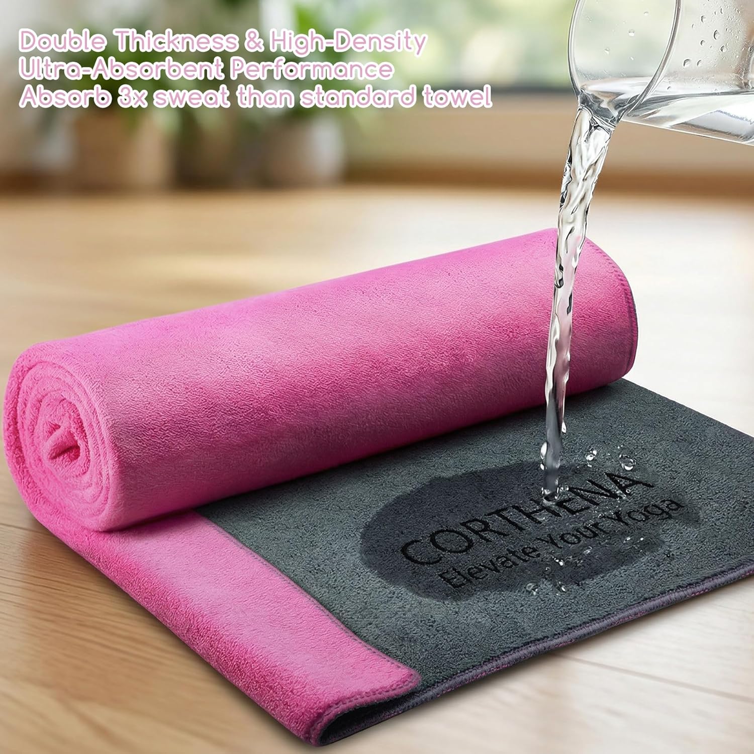 Yoga Mat Towel, Extra Thick 60 - Fitness Yoga Pilates 리뷰 및 가격