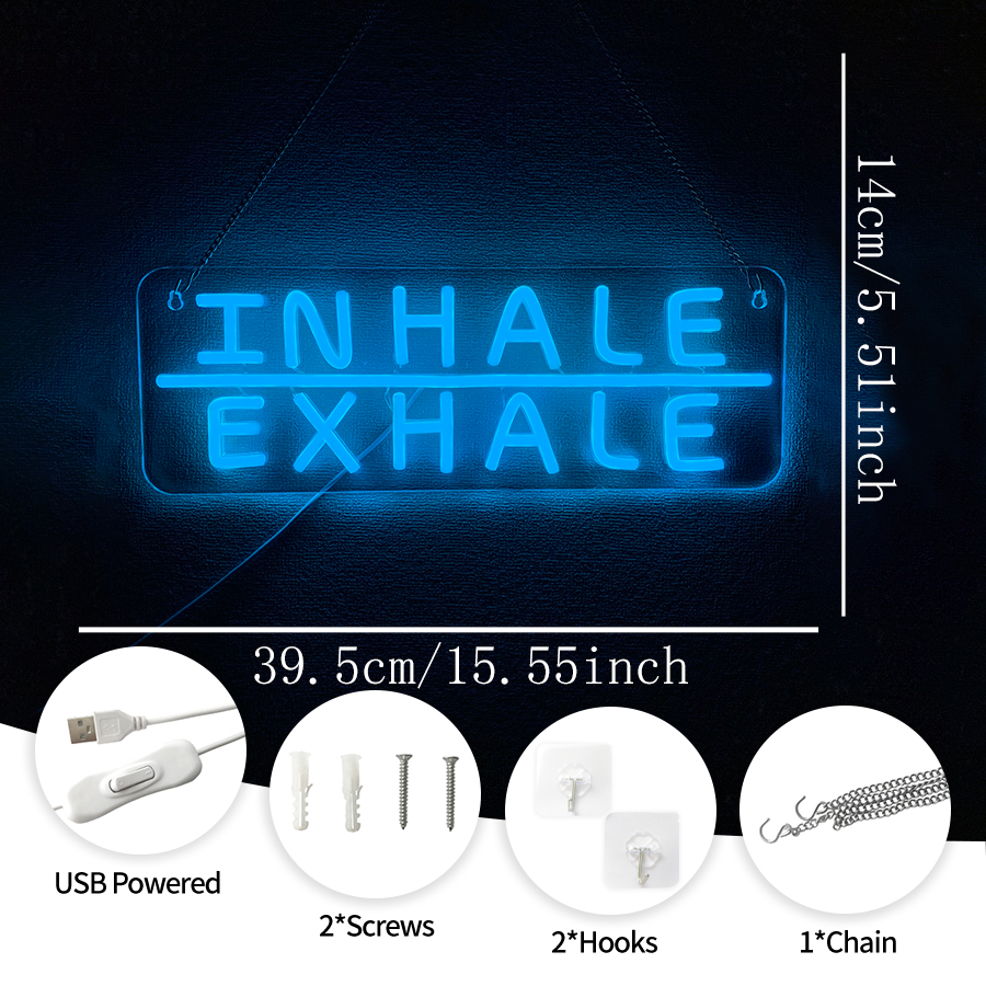 Inhale Exhale Neon Sign For Wa - Pilates Yoga Wellness 리뷰 및 가격