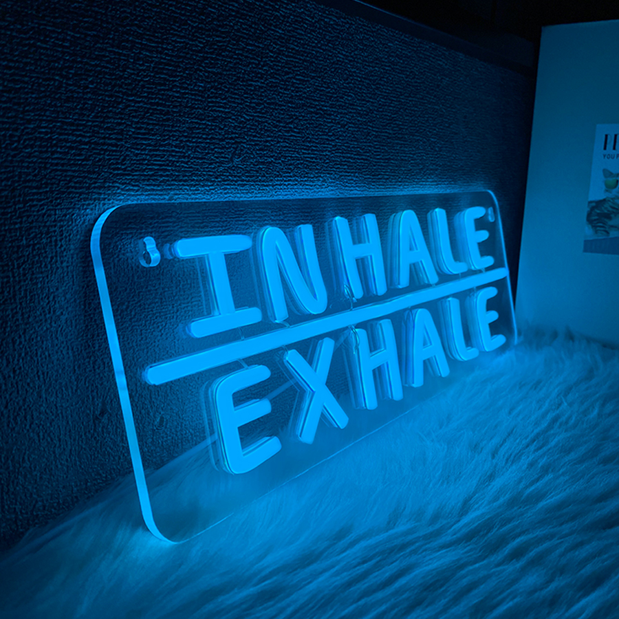 Inhale Exhale Neon Sign For Wa - Pilates Yoga Wellness 리뷰 및 가격