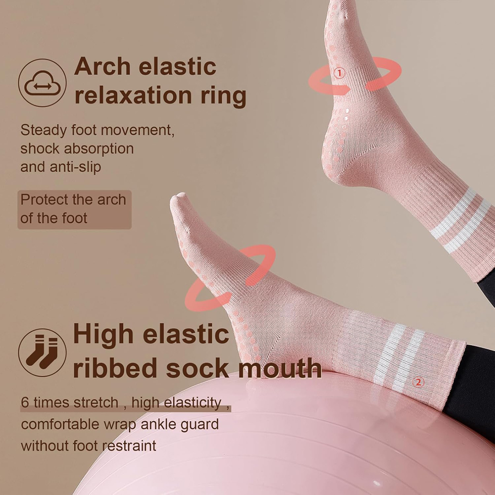 Yoga Pilates Socks with Grips  - Pilates Yoga Grip Socks 리뷰 및 가격