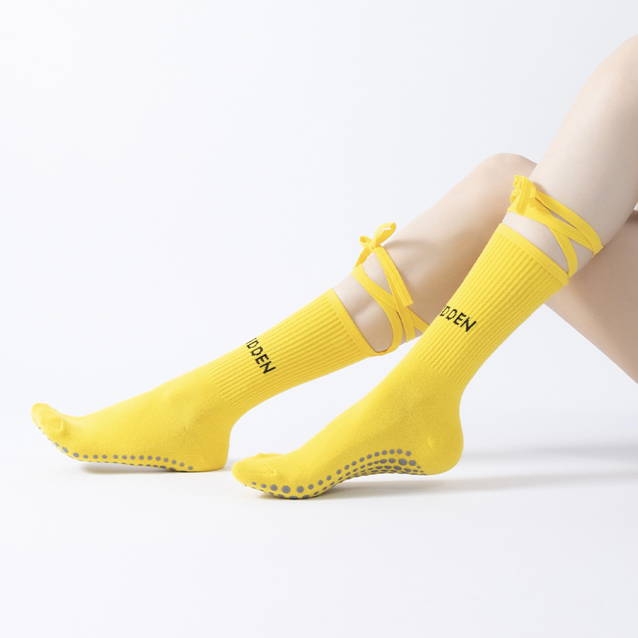Women Bandage Yoga Socks Cotto - Pilates Yoga Grip Socks 리뷰 및 가격