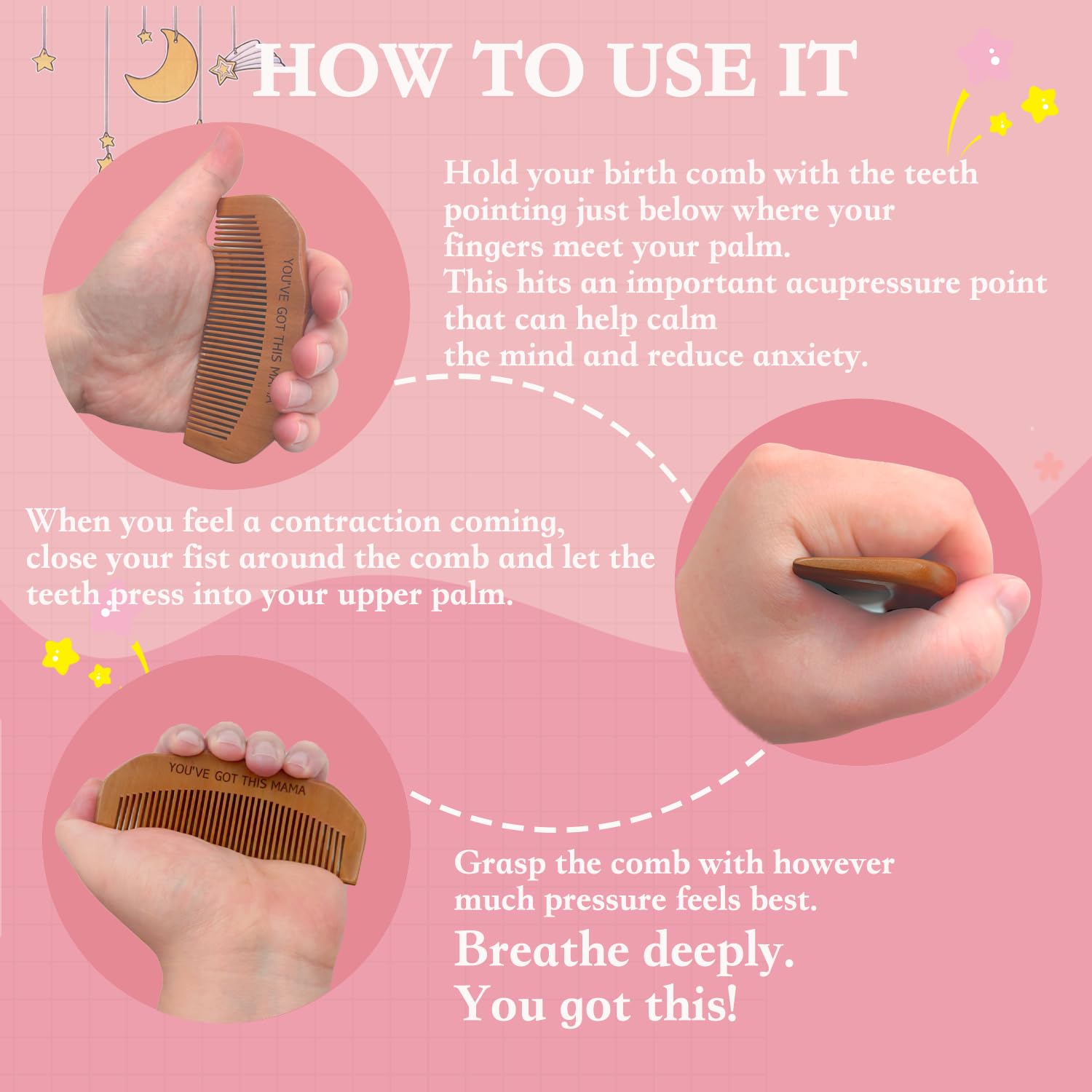 Wooden Birth Comb & Acupressur - Acupressure Ball Set 리뷰 및 가격