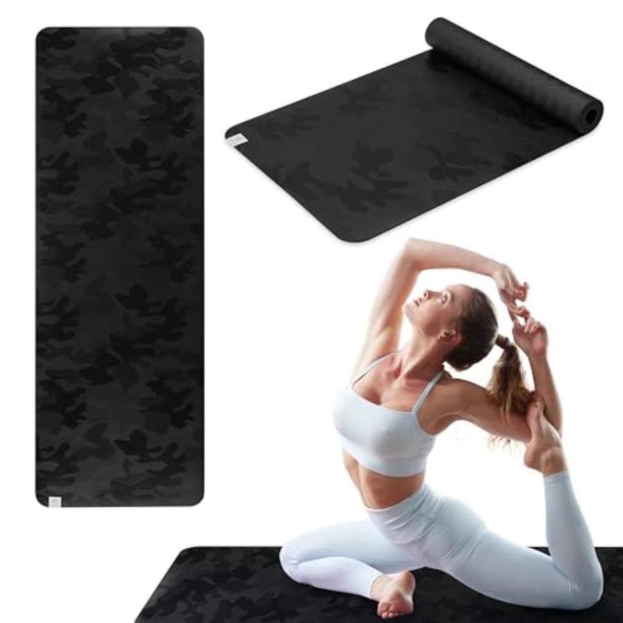 Dry-Grip Yoga Mat - 5mm Thick  - Pilates Yoga Or 리뷰 및 가격