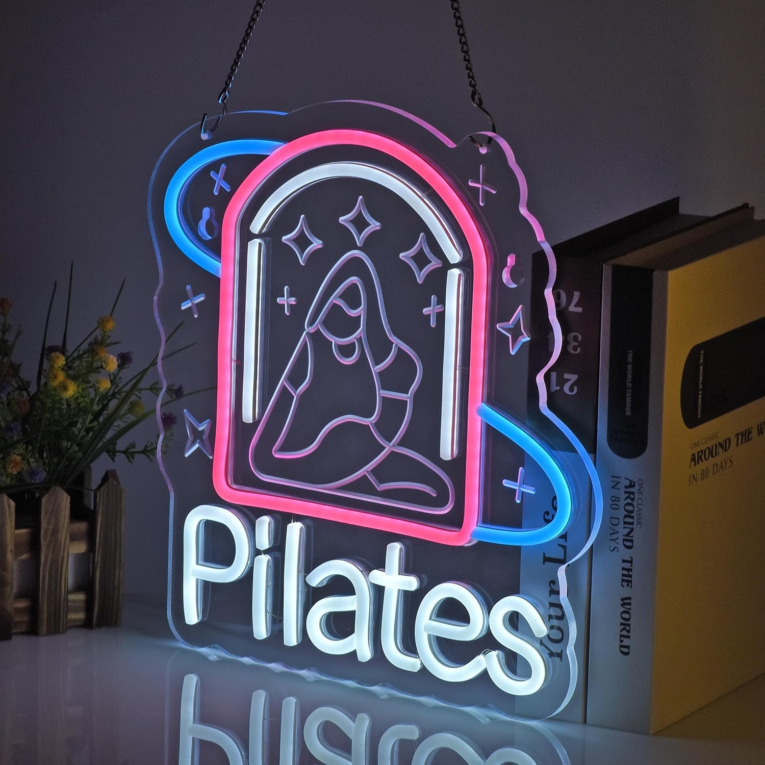 Pilates Neon Sign Art Wall Lig - Pilates Yoga Wellness 리뷰 및 가격